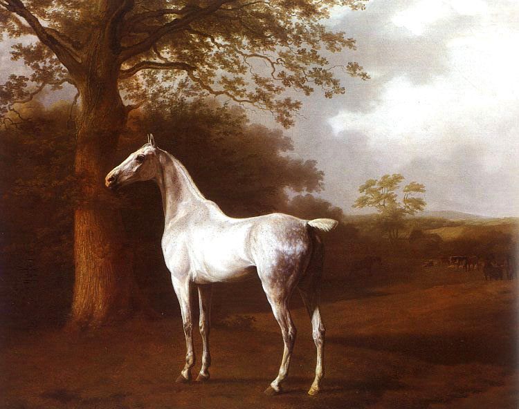Jacques Laurent Agasse White Horse in Pasture